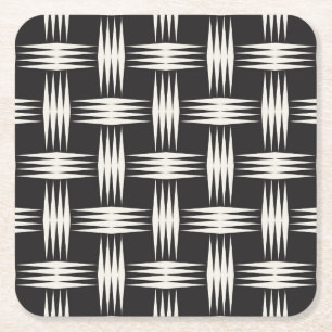 Art Deco Diamond Arrow-patroon Kartonnen Onderzetters