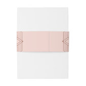Art Deco Diamond Blush Pink Rose Gold Wedding Uitnodigingen Wikkel (Achterkant Voorbeeld)
