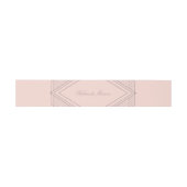 Art Deco Diamond Blush Pink Wedding Uitnodigingen Wikkel (Vlak)
