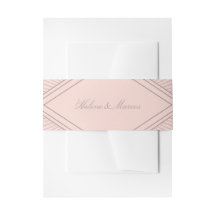 Art Deco Diamond Blush Pink Wedding