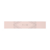 Art Deco Diamond Blush Pink Wedding Uitnodigingen Wikkel (Vlak)