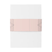 Art Deco Diamond Blush Pink Wedding Uitnodigingen Wikkel (Achterkant Voorbeeld)