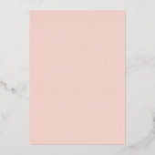 Art Deco Diamond Blush Trouwtafel Nummer Folie Uitnodiging (Achterkant)
