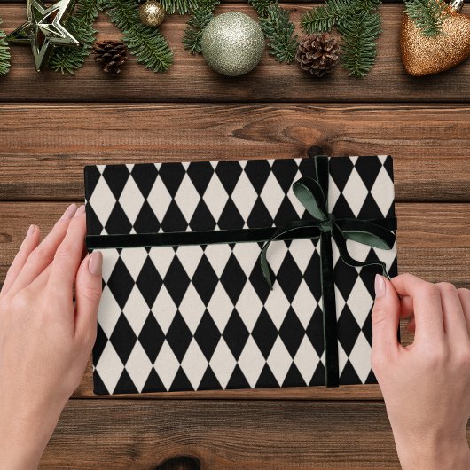 Art Deco Diamond Holiday Wrapping Paper Cadeaupapier