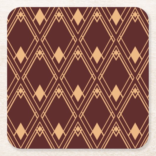 Art Deco Diamond Pattern Kartonnen Onderzetters (Voorkant)