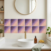 Art Deco Diamond Pattern Purple Peach Ombre Tegeltje