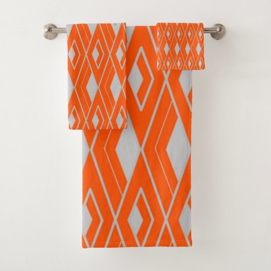 Art Deco Diamond Shapes Bad Handdoek (Insitu)