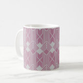 Art Deco Diamond Shapes en Lines Koffiemok (Voorkant links)