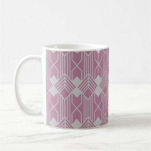 Art Deco Diamond Shapes en Lines Koffiemok