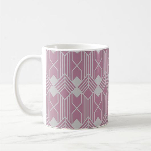 Art Deco Diamond Shapes en Lines Koffiemok (Links)