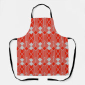 Art Deco Diamond Shapes en Lines Schort (Voorkant)