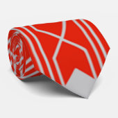 Art Deco Diamond Shapes en Lines Stropdas (Opgerold)