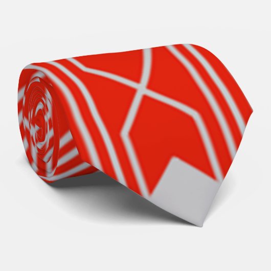 Art Deco Diamond Shapes en Lines Stropdas (Opgerold)