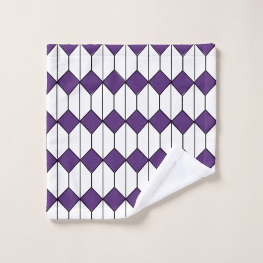 Art Deco Diamonds and Hexagons  Bad Handdoek (Wasdoekje)
