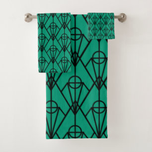Art Deco Diamonds Bad Handdoek