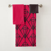 Art Deco Diamonds Bath-handdoekset Bad Handdoek (Insitu)