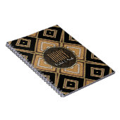 Art Deco Diamonds Black Gold Diary Notitieboek (Rechterzijde)