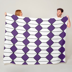 Art Deco Diamonds en Hexagons Fleece Deken