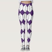 Art Deco Diamonds en Hexagons Leggings (Voorkant)