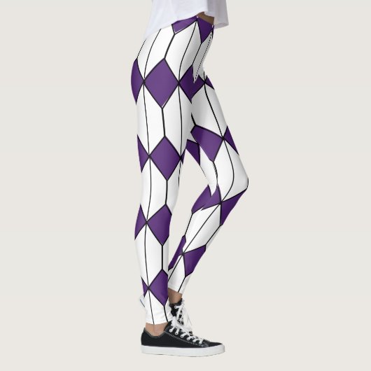 Art Deco Diamonds en Hexagons Leggings (Rechts)