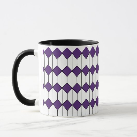 Art Deco Diamonds en Hexagons Mok (Links)