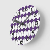 Art Deco Diamonds en Hexagons Ronde Klok (Hoek)
