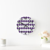 Art Deco Diamonds en Hexagons Ronde Klok (Huis)