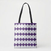 Art Deco Diamonds en Hexagons Tote Bag (Voorkant)