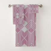 Art Deco Diamonds en Lines Bad Handdoek (Insitu)