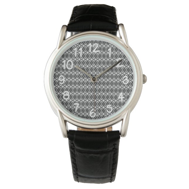 Art Deco Diamonds Horloge (Voorkant)