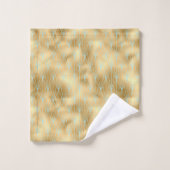Art Deco Diamonds Patroon 2, Gold & Blauwgroen Bad Handdoek (Wasdoekje)