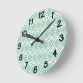 Art Deco Diamonds Ronde Klok (Hoek)