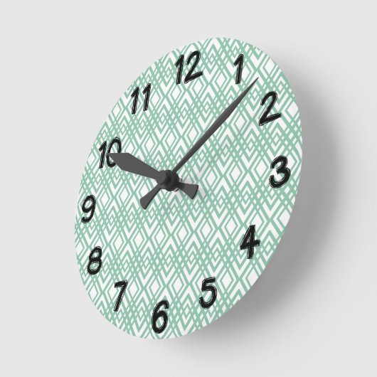 Art Deco Diamonds Ronde Klok (Hoek)