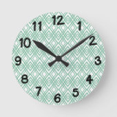 Art Deco Diamonds Ronde Klok (Voorkant)