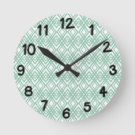 Art Deco Diamonds Ronde Klok (Voorkant)