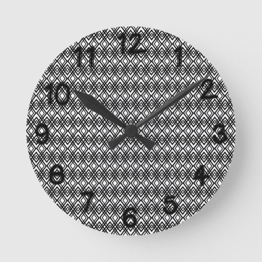 Art Deco Diamonds Ronde Klok (Voorkant)