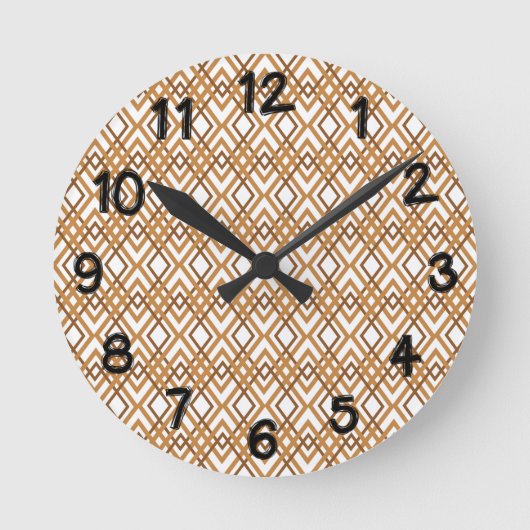 Art Deco Diamonds Ronde Klok (Voorkant)