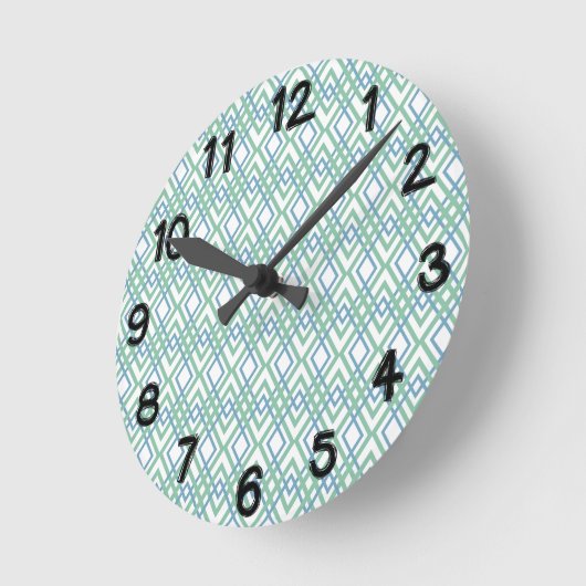 Art Deco Diamonds Ronde Klok (Hoek)