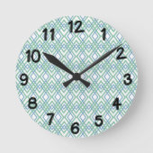 Art Deco Diamonds Ronde Klok (Voorkant)