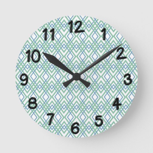 Art Deco Diamonds Ronde Klok (Voorkant)