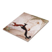 Art Deco Diana en Borzoi Tegeltje (Zijkant)