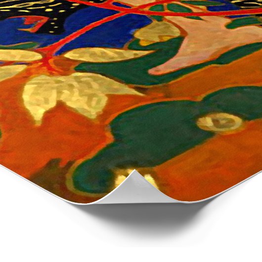  Art Deco, Diana en haar nymphen of de Hunt Poster (Hoek)