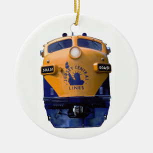 Art Deco Diesel-locomotief Keramisch Ornament