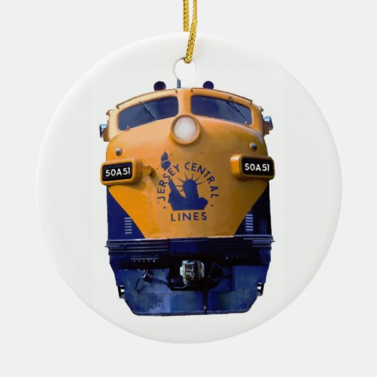 Art Deco Diesel-locomotief Keramisch Ornament (Voorkant)