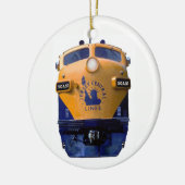 Art Deco Diesel-locomotief Keramisch Ornament (Links)