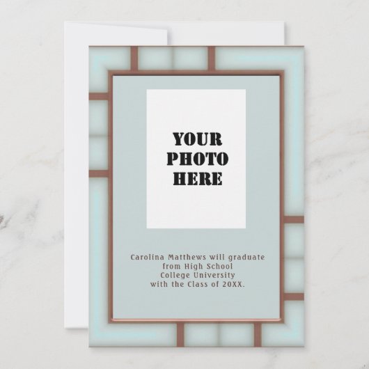 Art Deco Dinner Graduation Kaart (Achterkant)