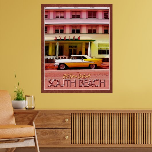 Art Deco District, Miami, Florida Poster (Woonkamer 2)