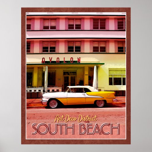 Art Deco District, Miami, Florida Poster (Voorkant)