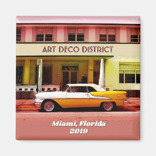 Art Deco District, Miami, Florida w/out jaar Magneet