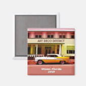 Art Deco District, Miami, Florida w/out year Magneet (Voorkant / Achterkant)